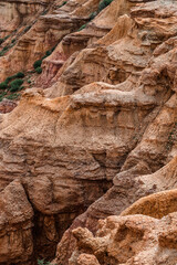 Scenic View of Tsagaan Suvarga Canyon in Gobi Desert, Mongolia