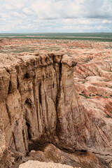 Scenic View of Tsagaan Suvarga Canyon in Gobi Desert, Mongolia