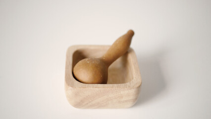 Close-up of dried gourd that has turned brown. Small dried gourd vintage. Gourd for craft, placed...