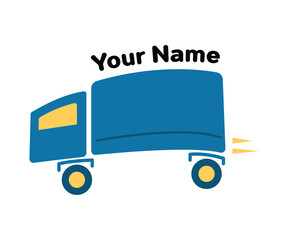 Truck icon and logo for delivery, transportation, cargo and shipping. Logistic concept