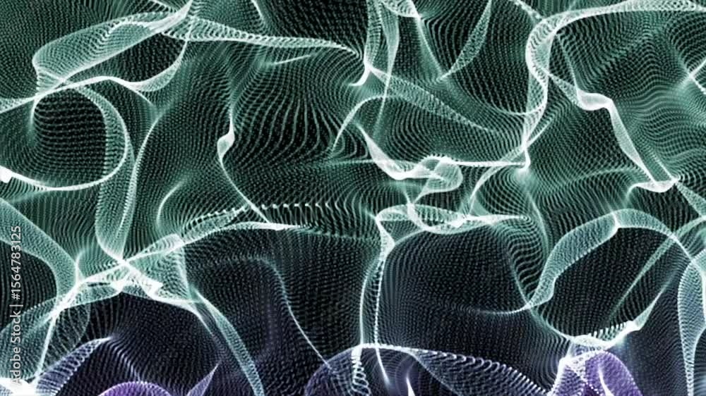 Aufkleber imitation an abstract wave on dark background. colorful background of flowing fabric. smooth and sof
