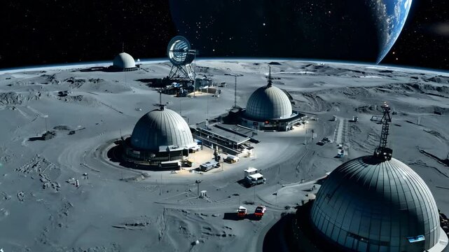 Colonization of other planets. Human base on a habitable planet. The colonization of the new planet begins, with settlers focused on creating a sustainable and thriving base.