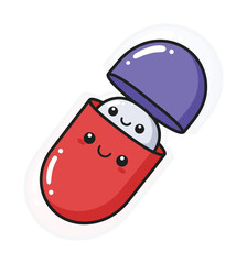 Kawaii Chibi Medical Capsule Illustrations
