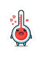 Kawaii Chibi Thermometer Healthcare Illustration