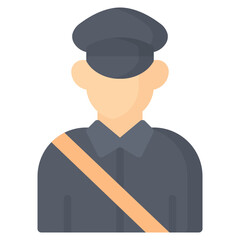 Postman Icon, Flat style icon vector illustration, Suitable for website, mobile app, print, presentation, infographic and any other project.