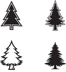 Obraz premium Fir tree Silhouettes