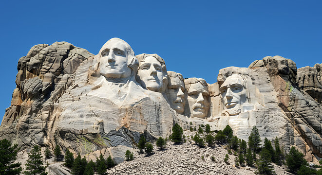 Mount Rushmore: Presidents, Monument, Sculpture, History, America, Travel, Black Hills, South Dakota, Landmark, Stone, Carving - Powered by Adobe
