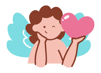 Cute Cupid Vector Illustration