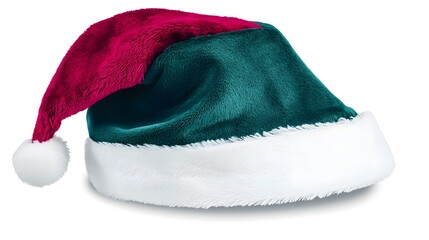 Festive Teal and Pink Santa Hat Christmas Winter Holiday