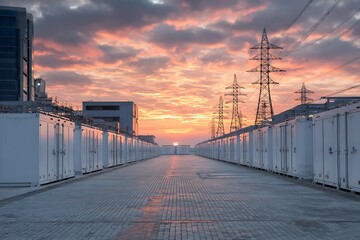 Giant Grid-Scale Battery Facility at Location