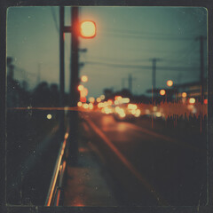 Lo-fi aesthetic street night view screen background