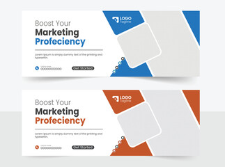 Web banner, media post design, business template