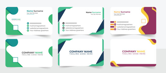 Business card design, corporate, template, id, card, visiting card, personal card, clean, identity, color, gredient
