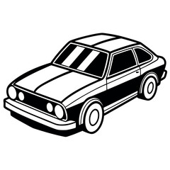 Black and white vintage coupe automobile retro