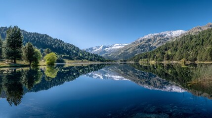 Mountain lake natural scenery