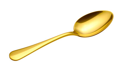 Elegant gold spoon for culinary presentation.