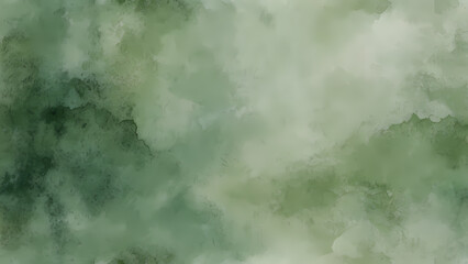Calm and minimalist watercolor texture in sage green with soft washes and organic shapes. Suitable for social media graphics, invitations, and digital content. Clean isolated background, print ready