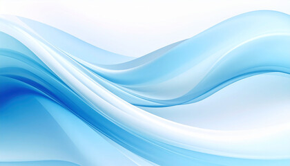 Obraz premium 淡いブルーと白のグラデーションで描かれた揺れる水面の幻想テクスチャ – Dreamy Abstract Water Surface with Soft Blue and White Gradient