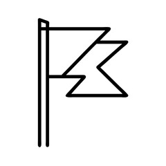 Simple Line Drawing of a Flag Vector Illustration for Websites and Designs