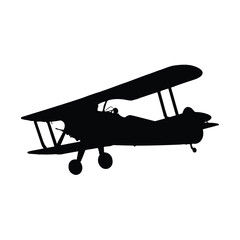Old Aircraft Silhouette Illustration