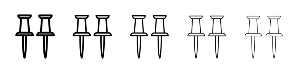 bobby pins icon thin line outline set or collection