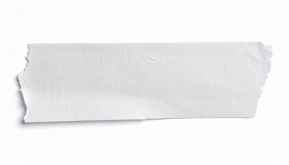 ちぎれた布テープ断片のコラージュ風デザイン素材（マット質感・白背景） – Torn Fabric Tape Piece for Collage Design on White Background