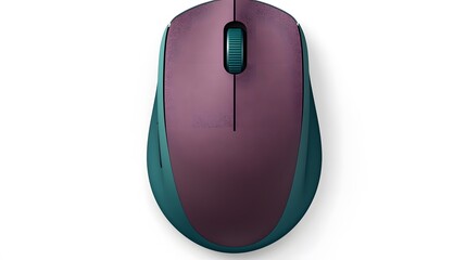 Modern Wireless Computer Mouse Teal Purple Design