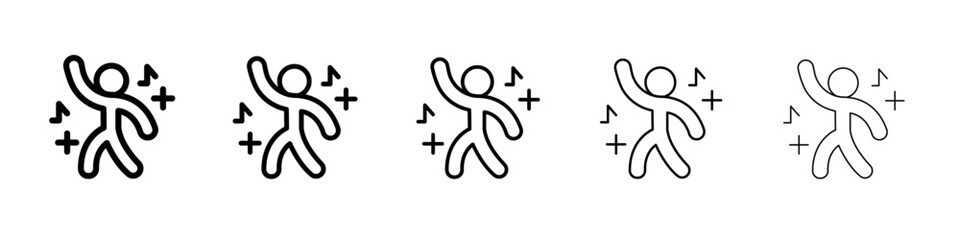 dance icon thin line outline set or collection