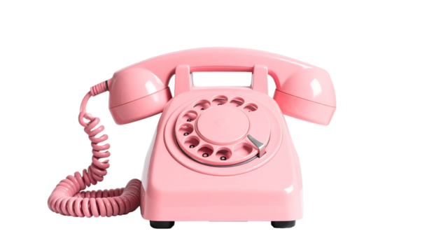 antique telephone - Pink