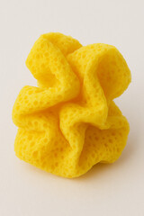 crumpled sponge isolated on white 