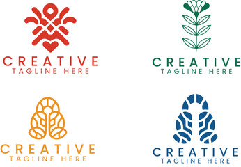 Creative Logo Designs Floral Brain  Abstract Icons