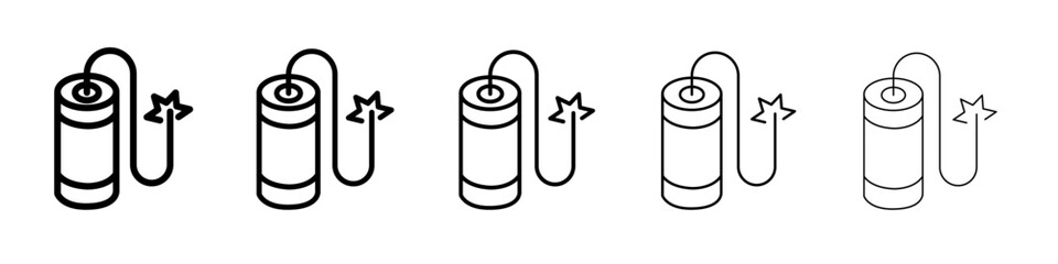 Dynamite icon thin line outline set or collection