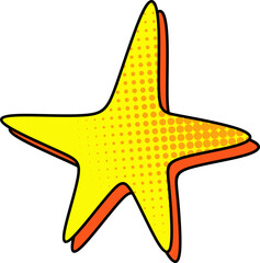 Star Comic Element Vector