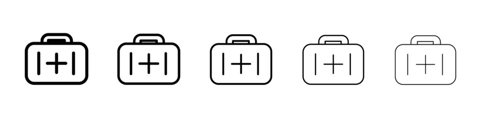 Emergency kit icon thin line outline set or collection