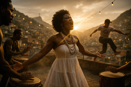 The Essence of Fado: Heartfelt Performance as Sunset Falls Over Lisbon&rsquo;s Iconic Rooftops and River

