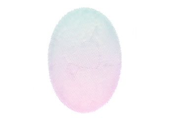 An oval shaped pastel pink and blue textured design element isolated on transparent background, ideal for various creative projects
