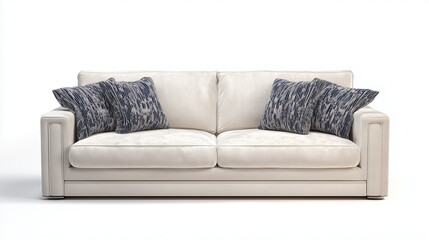 Fototapeta premium Comfortable Modern Sofa – Isolated on White Background