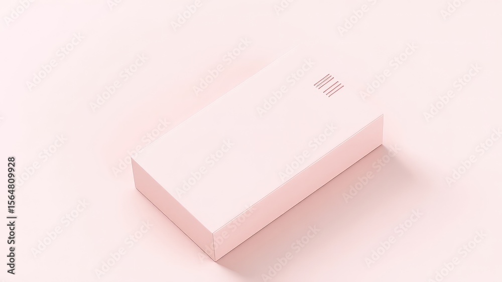 Poster elegant presentation of a simple rectangular box with subtle design, perfect for showcasing minimali