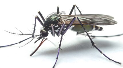Extreme Closeup of a Mosquito Detailed Insect Macro Photography