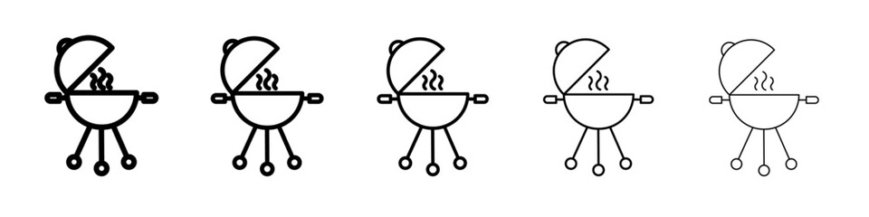 grill icon thin line outline set or collection