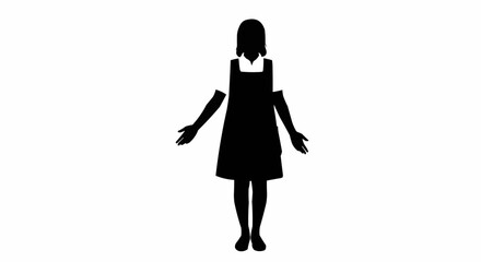 Kindergarten Teacher Vector – Silhouette for Early Education, Childcare, and Classroom Learning Concepts