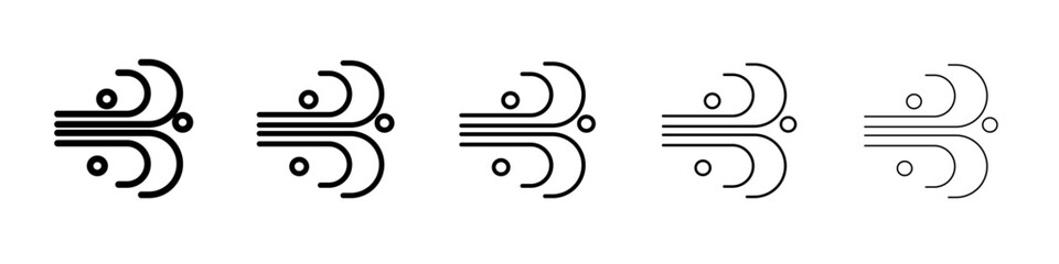 gust icon thin line outline set or collection