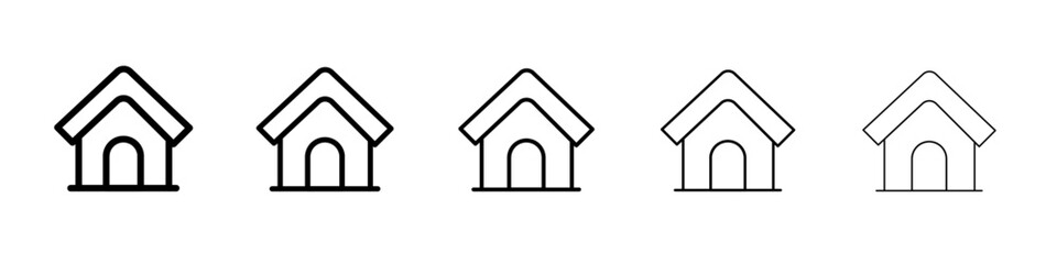 home icon thin line outline set or collection