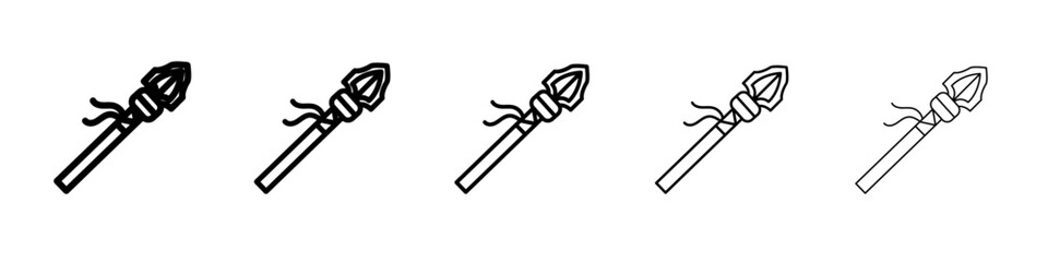 lance icon thin line outline set or collection