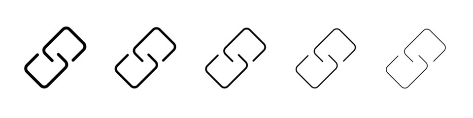 Link icon thin line outline set or collection