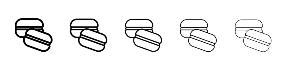 macarons icon thin line outline set or collection
