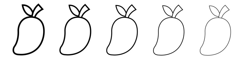 Mango icon thin line outline set or collection