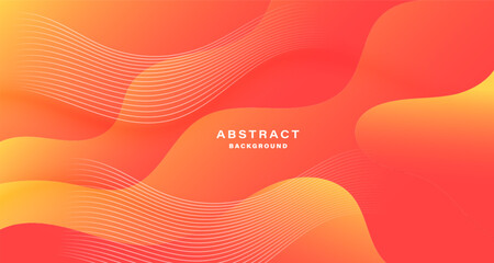 Dynamic abstract background with curved orange and red gradient layers