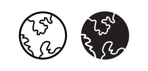 world icon. earth icon. planet icon. globe icon. internet icon  png and vector illustration on transparent background.