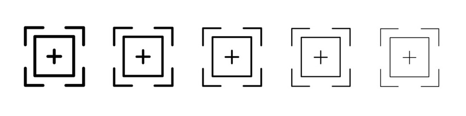 Picture snapshot icon thin line outline set or collection
